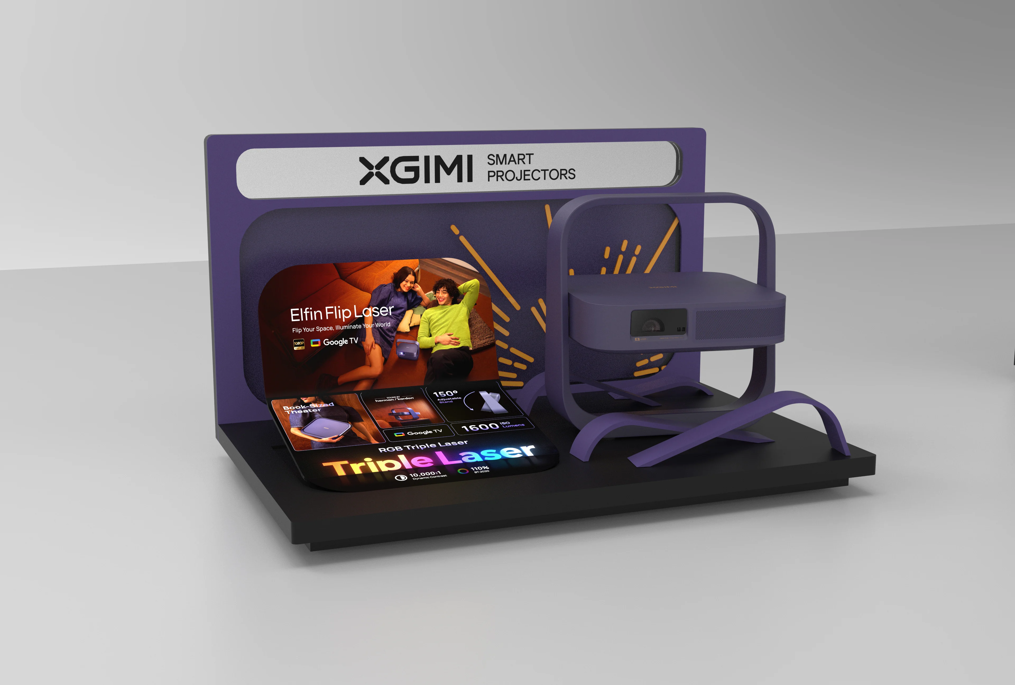XGIMI Elfin Flip Laser Topper rendering